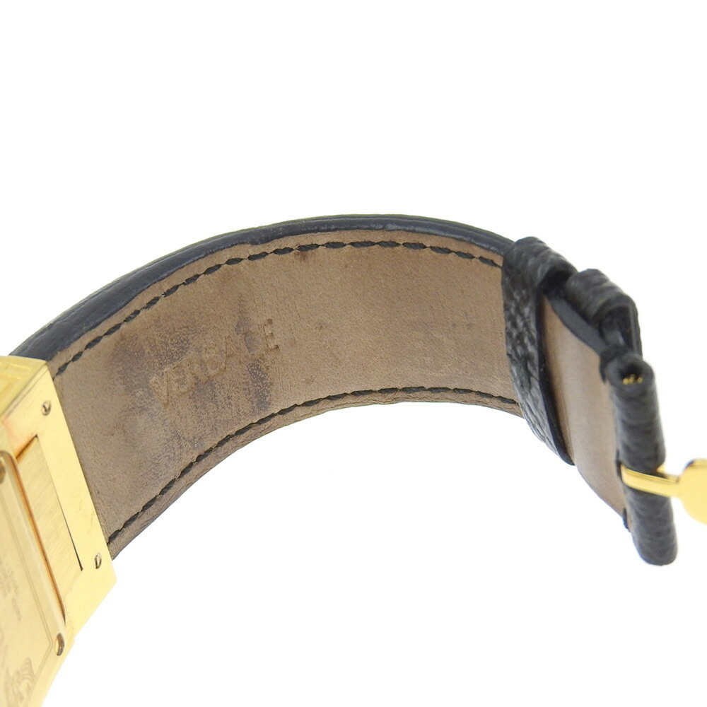 Versace Versace Alq90 Rectangular Black Dial Gp/L… - image 6
